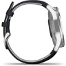 Часы GARMIN VIVOMOVE LUXE серебристый с итальянским кожаным темно-синим ремешком 010-02241-20